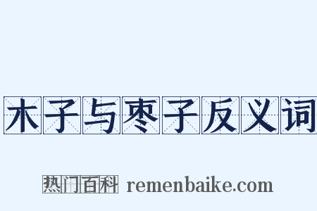 木子与枣子反义词是什么意思的图片